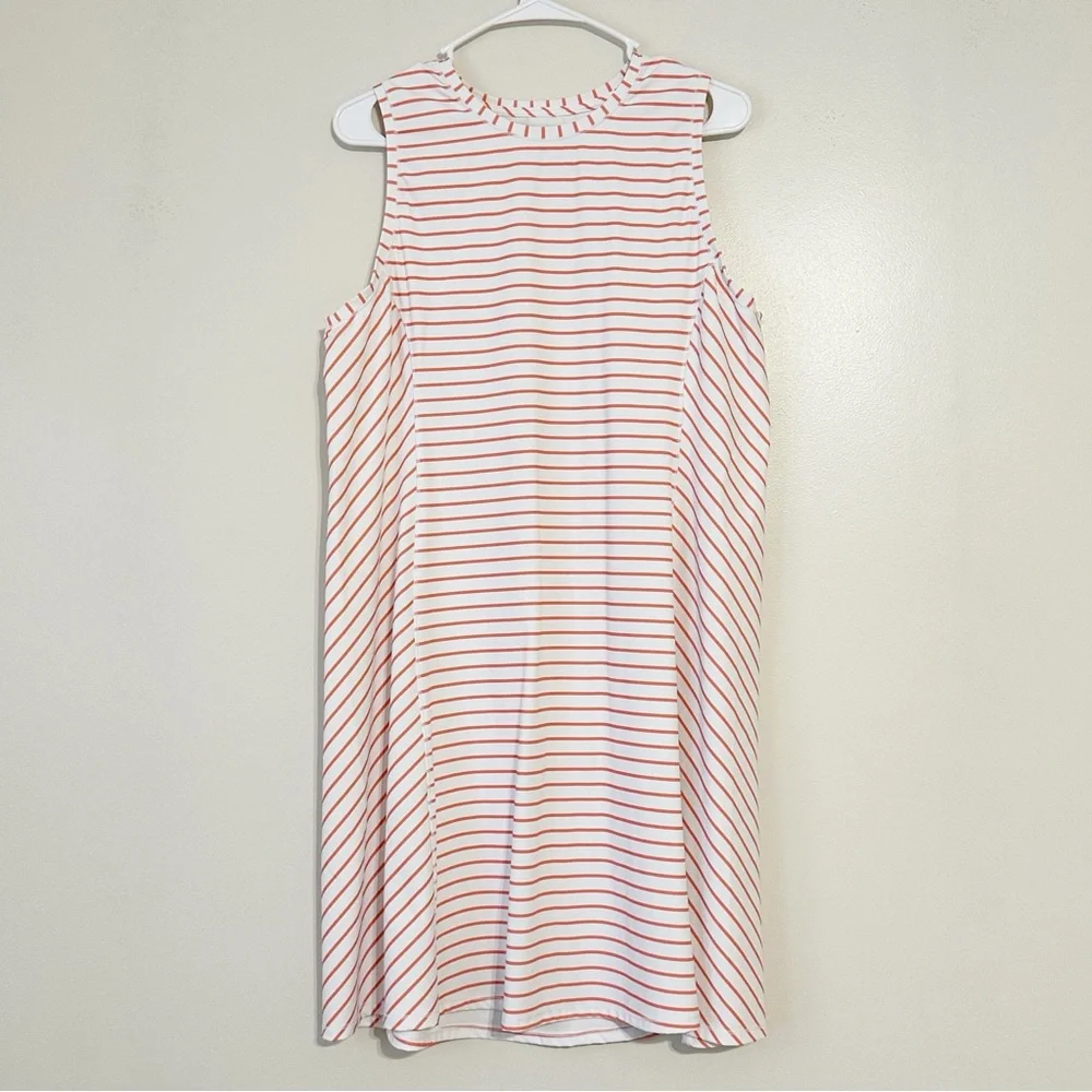 Southern Tide Lyllee Perfromance Golf Outdoor Striped Sleeveless Dress
